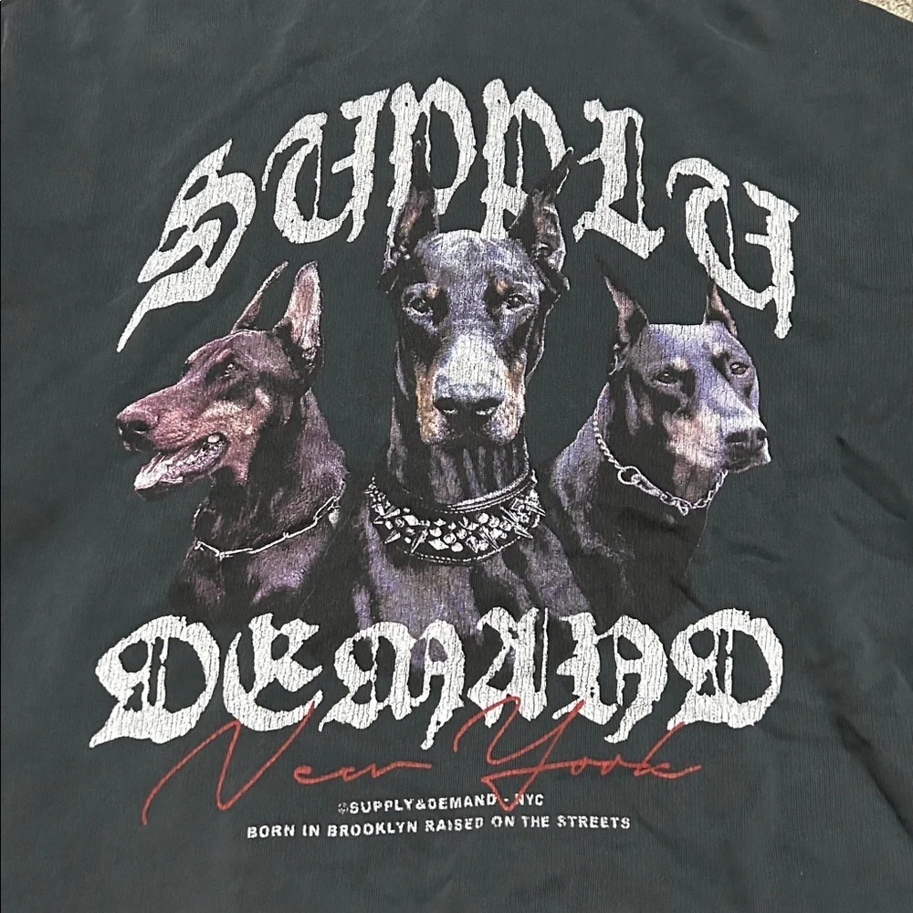 Vintage Supply And Demand Three Dog Hoodie - Picture 2 of 4